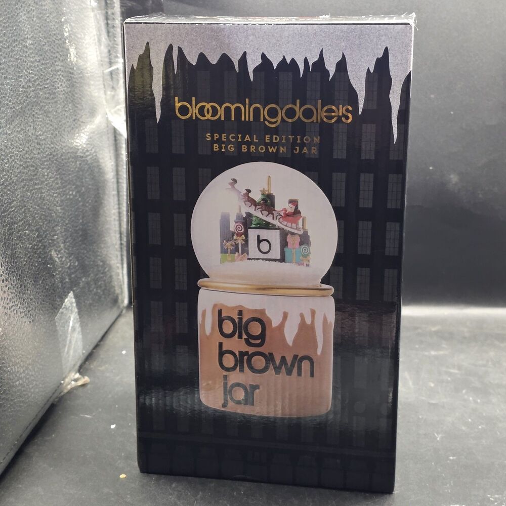 Bloomingdales Candy Jar Snow Globe Big Brown Bag 2024 Limited Edition 59th St